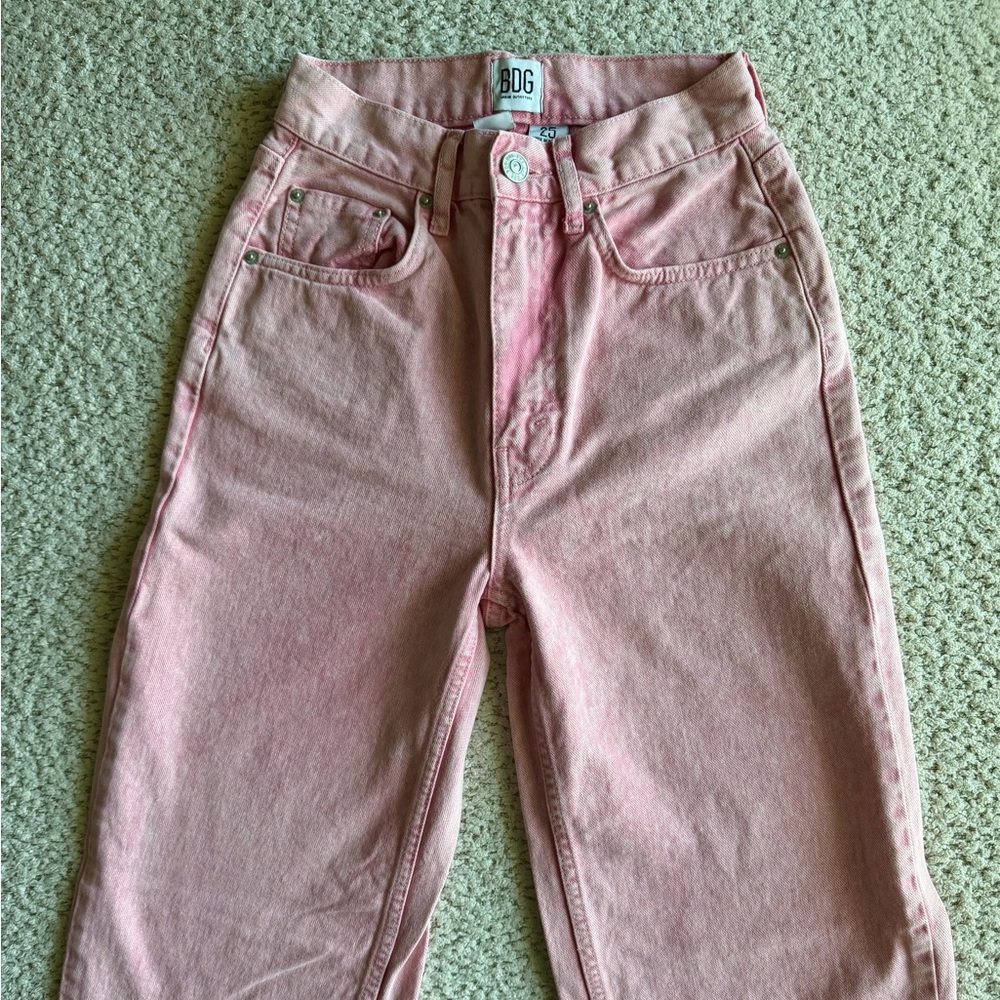 Urban Outfitters BDG High Rise Baggy Pink Jeans